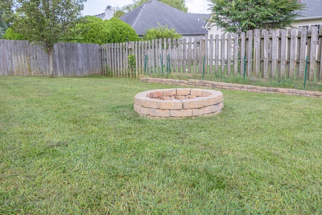 1905 Bugle Ct, Spring Hill, TN 37174 - fenced backyard with an outdoor fire pit