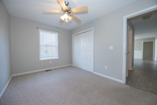 1905 Bugle Ct, Spring Hill, TN 37174 - unfurnished bedroom with a closet, carpet floors, and ceiling fan