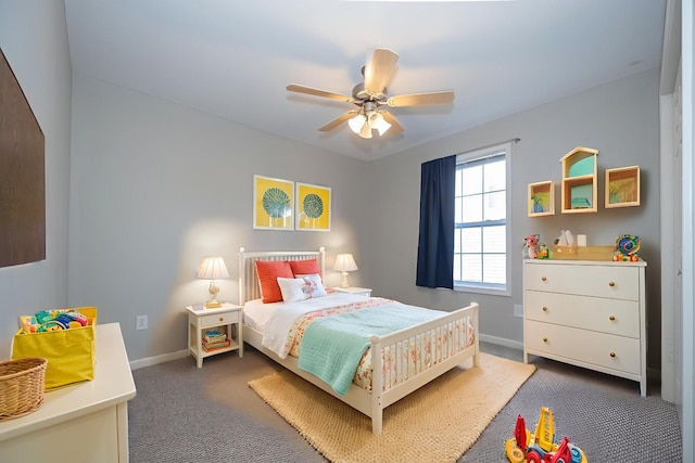 1905 Bugle Ct, Spring Hill, TN 37174 - bedroom featuring dark carpet and a ceiling fan
