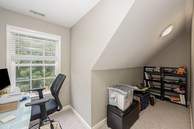 1245 Ben Hill Blvd, Nolensville, TN 37135 - office area featuring carpet floors, baseboards, and lofted ceiling