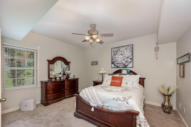 1245 Ben Hill Blvd, Nolensville, TN 37135 - bedroom featuring light carpet, baseboards, and ceiling fan