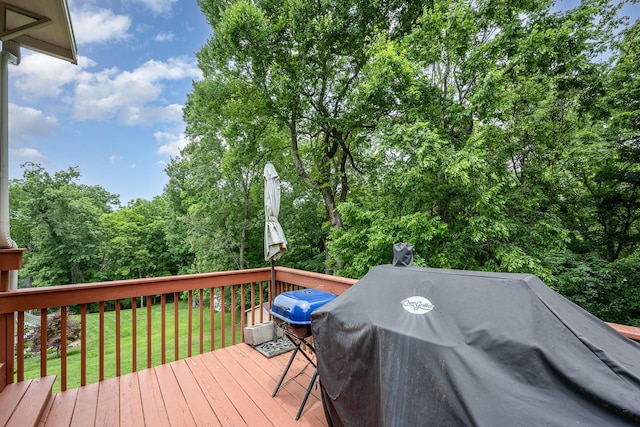 1245 Ben Hill Blvd, Nolensville, TN 37135 - wooden deck featuring a lawn and grilling area