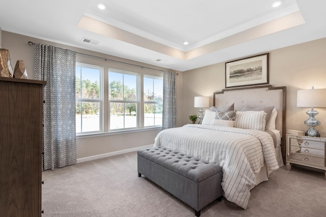 105 Primrose Ln, Gallatin, TN 37066 - carpeted bedroom featuring a raised ceiling, ornamental molding, baseboards, and recessed lighting