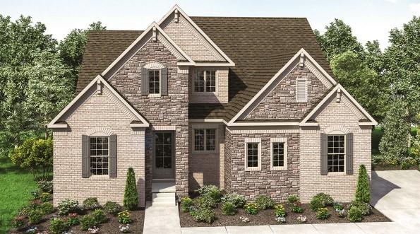 7890 Lampley Rd, Primm Springs, TN 38476 - view of front facade featuring brick siding and roof with shingles