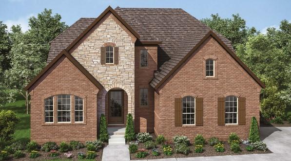 7890 Lampley Rd, Primm Springs, TN 38476 - view of front of house featuring brick siding and stone siding