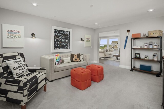 7890 Lampley Rd, Primm Springs, TN 38476 - living room with carpet flooring, recessed lighting, and baseboards