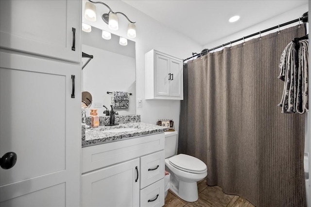2183 Nectar Ln, Columbia, TN 38401 - full bathroom with vanity, toilet, and a shower with shower curtain