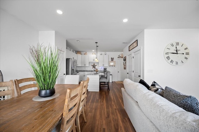 2183 Nectar Ln, Columbia, TN 38401 - dining area featuring dark wood finished floors and recessed lighting