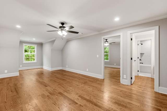 333 Burris Rd, Mount Juliet, TN 37122 - additional living space featuring ceiling fan, baseboards, recessed lighting, and light wood finished floors