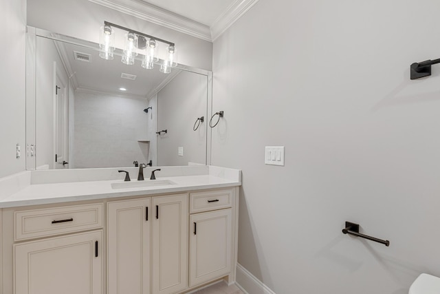 333 Burris Rd, Mount Juliet, TN 37122 - bathroom featuring vanity, crown molding, baseboards, and toilet