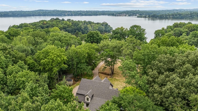 333 Burris Rd, Mount Juliet, TN 37122 - aerial view of property and surrounding area featuring a large body of water and a heavily wooded area