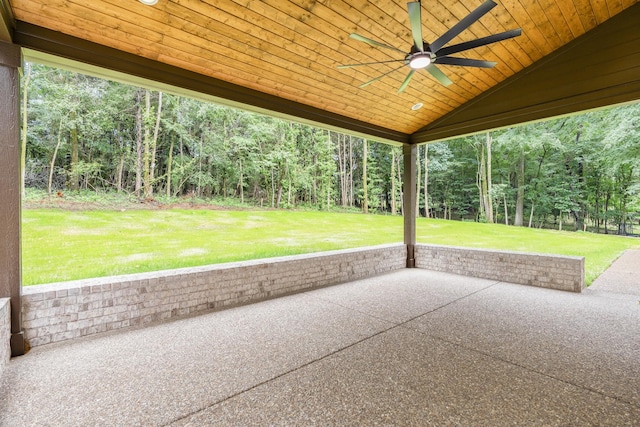 333 Burris Rd, Mount Juliet, TN 37122 - view of patio / terrace featuring a ceiling fan and a view of trees