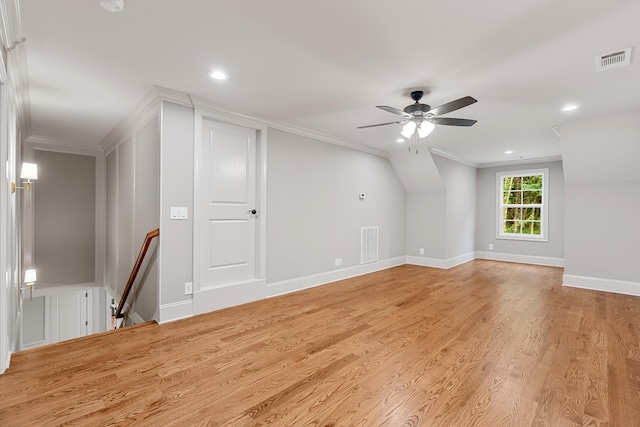 333 Burris Rd, Mount Juliet, TN 37122 - bonus room featuring a ceiling fan, light wood-type flooring, and recessed lighting