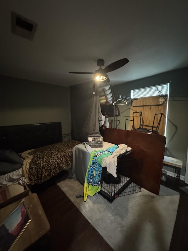 2408 Woodale Ln, Nashville, TN 37207 - bedroom featuring wood finished floors and ceiling fan