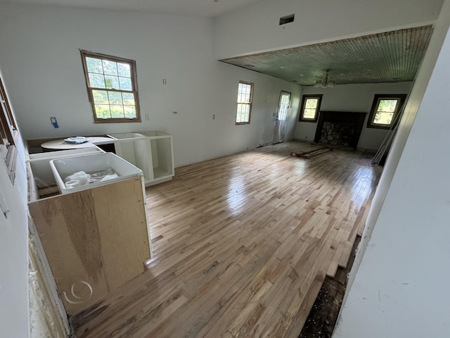 662 Happy Hollow Rd, Goodlettsville, TN 37072 - washroom with a fireplace and light wood-type flooring