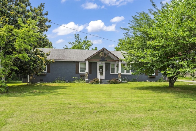 225 Nelson Dr, La Vergne, TN 37086 - view of front of house featuring a front lawn, crawl space, brick siding, and a shingled roof