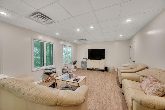 1321 Robert E Lee Ln, Brentwood, TN 37027 - living room with wood finished floors, recessed lighting, and a drop ceiling