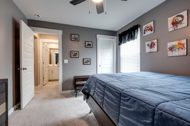 1605 Medinah Ln, Lebanon, TN 37087 - carpeted bedroom with baseboards and a ceiling fan