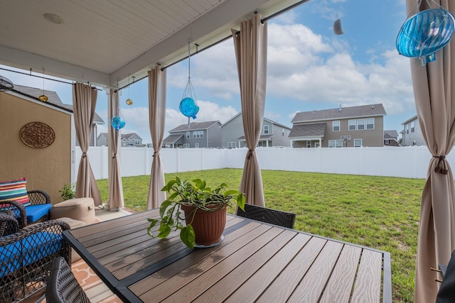 1605 Medinah Ln, Lebanon, TN 37087 - wooden terrace with a residential view and a fenced backyard