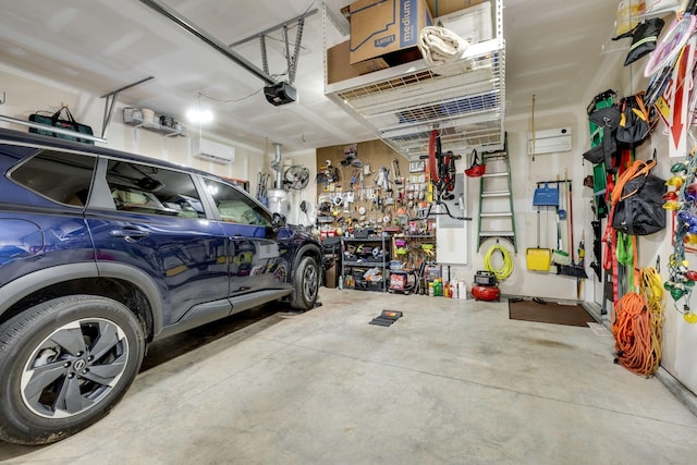 1605 Medinah Ln, Lebanon, TN 37087 - garage with a wall mounted air conditioner, a garage door opener, and an AC wall unit