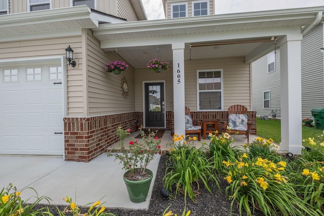 1605 Medinah Ln, Lebanon, TN 37087 - property entrance featuring covered porch and brick siding