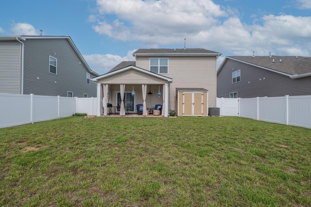 1605 Medinah Ln, Lebanon, TN 37087 - rear view of house with a patio and a fenced backyard