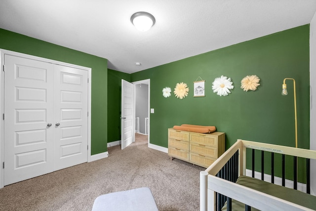 1341 Sussex Dr, Clarksville, TN 37042 - bedroom featuring baseboards, carpet floors, and a closet