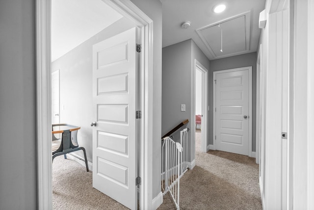 1341 Sussex Dr, Clarksville, TN 37042 - corridor featuring attic access, carpet, and baseboards
