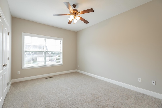 4370 Wellesley Dr, Ooltewah, TN 37363 - spare room with ceiling fan, carpet, and baseboards