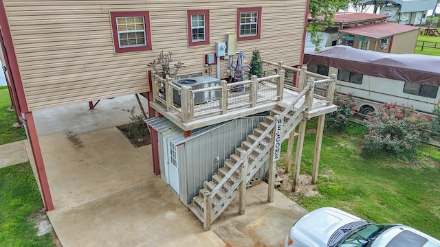 230 Silver Water Ln, Counce, TN 38326 - doorway to property with a yard and a wooden deck