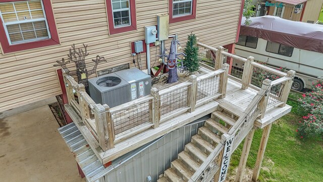230 Silver Water Ln, Counce, TN 38326 - wooden terrace with stairway