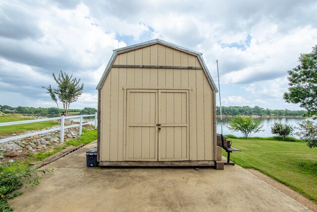 230 Silver Water Ln, Counce, TN 38326 - view of shed with a water view