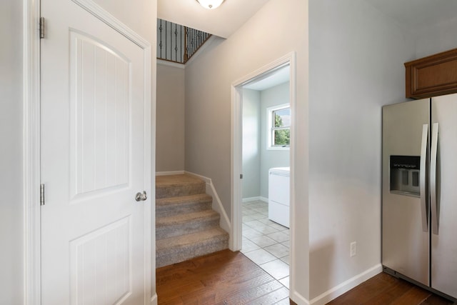 2040 Belshire Way, Spring Hill, TN 37174 - stairs featuring wood finished floors and baseboards