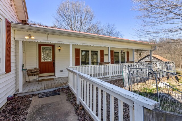 5312 Wiley Hollow Rd, Culleoka, TN 38451 - view of exterior entry with covered porch