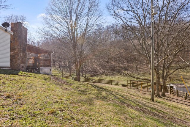 5312 Wiley Hollow Rd, Culleoka, TN 38451 - view of yard featuring a wooden deck