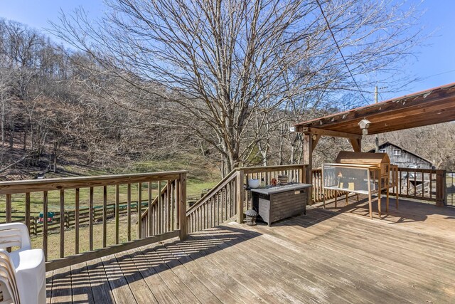 5312 Wiley Hollow Rd, Culleoka, TN 38451 - view of wooden terrace