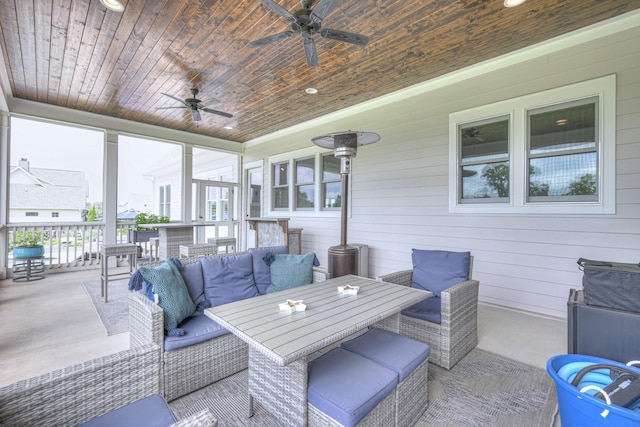 2117 Southern Preserve Ln, Franklin, TN 37064 - view of patio with ceiling fan and outdoor dining area