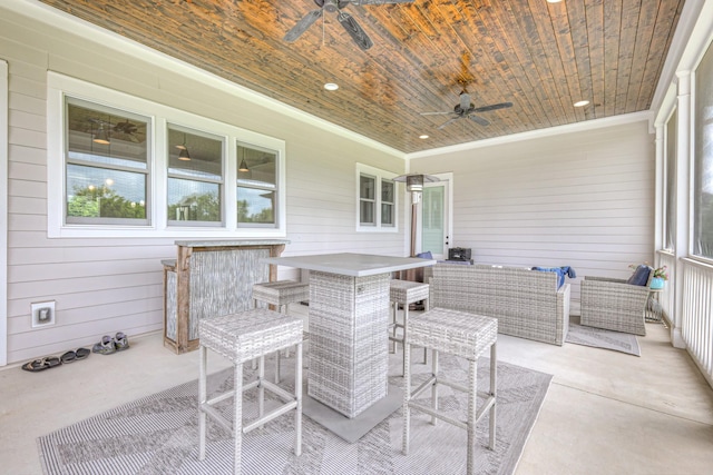 2117 Southern Preserve Ln, Franklin, TN 37064 - view of patio / terrace featuring a ceiling fan and an outdoor hangout area