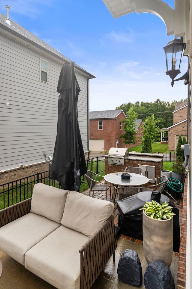 2122 Notchleaf Rd, Antioch, TN 37013 - view of patio featuring grilling area, outdoor lounge area, and outdoor dining area