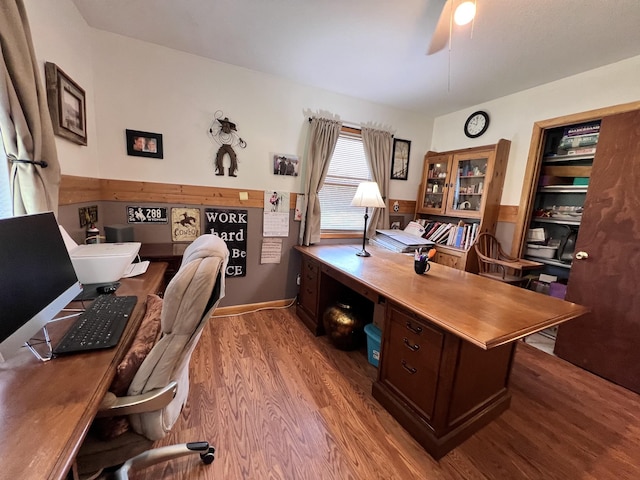 4250 Standing Rock Rd, Jamestown, TN 38556 - office space with wood finished floors and a ceiling fan