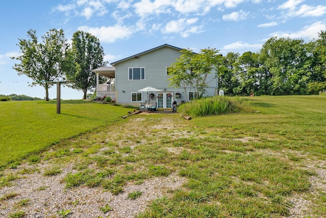 4250 Standing Rock Rd, Jamestown, TN 38556 - rear view of property featuring french doors and a yard