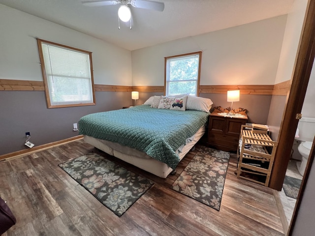 4250 Standing Rock Rd, Jamestown, TN 38556 - bedroom with wood finished floors and a ceiling fan