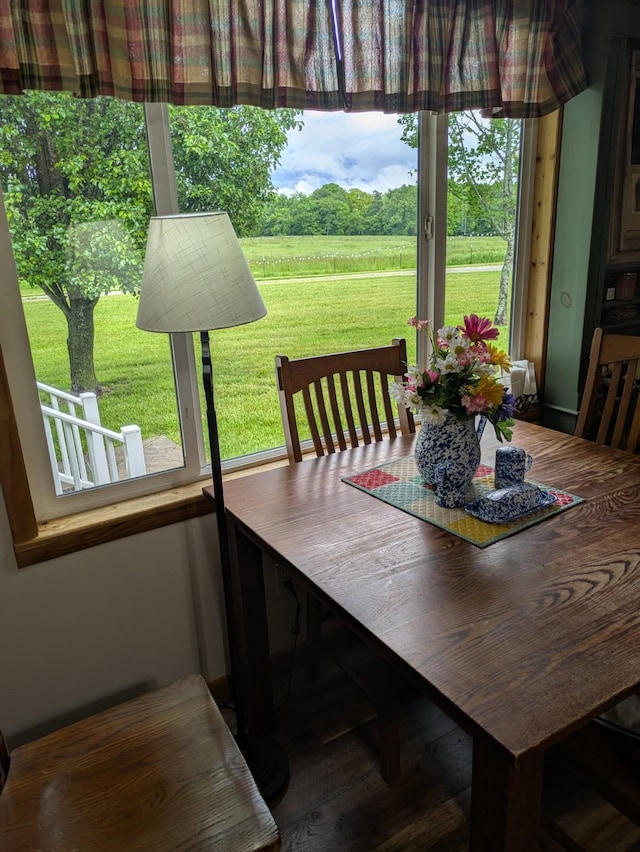 4250 Standing Rock Rd, Jamestown, TN 38556 - dining space with plenty of natural light and wood finished floors