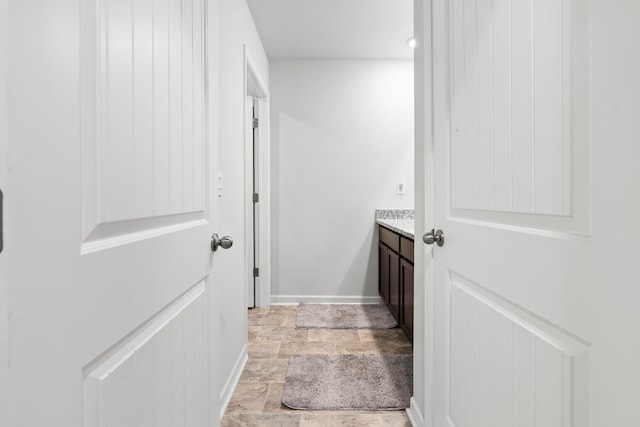 5073 Hunters Village Dr, Lebanon, TN 37087 - bathroom featuring stone finish flooring and vanity