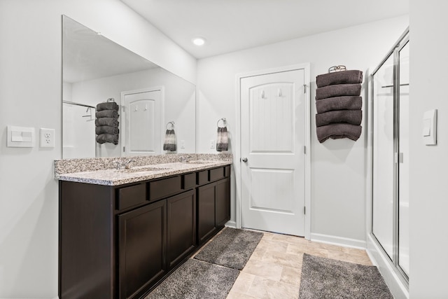 5073 Hunters Village Dr, Lebanon, TN 37087 - bathroom featuring vanity and a shower stall