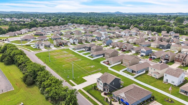 5073 Hunters Village Dr, Lebanon, TN 37087 - aerial perspective of suburban area with a mountain backdrop
