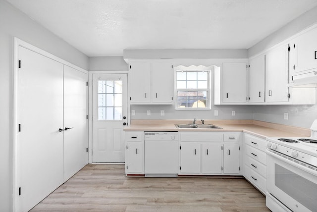 361 Peabody Dr, Clarksville, TN 37042 - kitchen with white appliances, plenty of natural light, white cabinetry, and light countertops