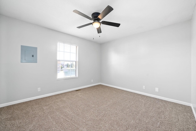 361 Peabody Dr, Clarksville, TN 37042 - unfurnished room with electric panel, carpet, and a ceiling fan