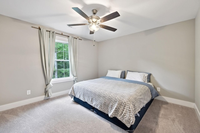 3650 Riggins Rd, Cumberland Furnace, TN 37051 - bedroom with carpet flooring, baseboards, and a ceiling fan