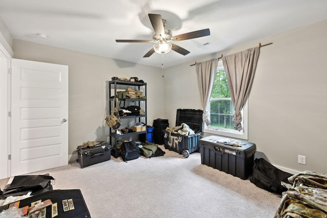 3650 Riggins Rd, Cumberland Furnace, TN 37051 - carpeted office with ceiling fan and baseboards